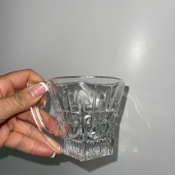 RCR Royal Crystal Rock Vintage Coffee Tea Square Bottom Glasses Set of 2 - Picture 6 of 8